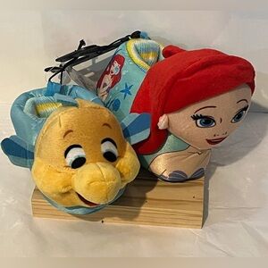 Ariel and Flounder Plush Slippers. PICK 3/$15.00